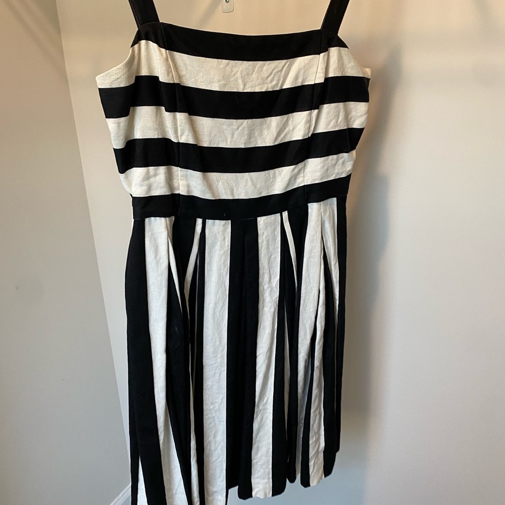 Black and white striped summer dress